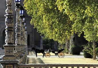 Obraz premium Parque de Maria Luisa (Maria Luisa Park), Sewilla, Hiszpania
