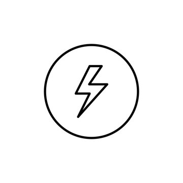 Flash icon. Voltage symbol modern, simple, vector, icon for website design, mobile app, ui. Vector Illustration
