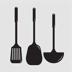 silhouette of cutlery