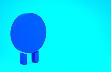 Blue Target sport icon isolated on blue background. Clean target with numbers for shooting range or shooting. Minimalism concept. 3d illustration 3D render.