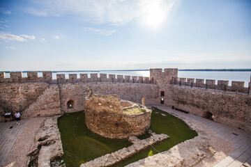 Fototapeta premium Cultural Heritage, Medieval Ram Fortress, old Ottoman fortress, border fortification situated on the banks of Danube river, eastern Serbia, Europe