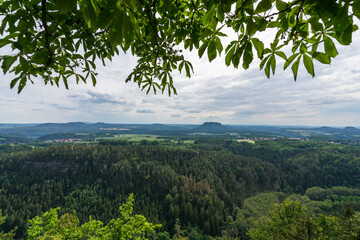 View at the Lilienstein in the Saxon Switzerland