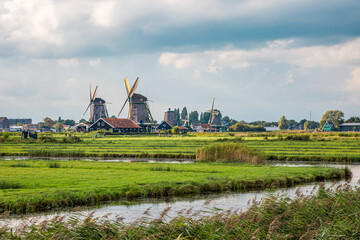 Wiesen und Windmühlen in Zaandam