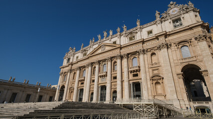 Obraz premium Saint Peter Basilica Exterior, Rome, Lazio, Italy