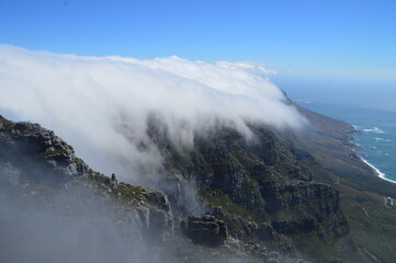 Hiking from Cape Town up to Table Mountain in South Africa