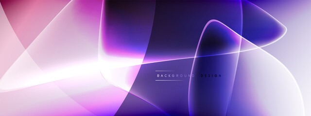 Vector abstract background - liquid bubble shapes on fluid gradient with shadows and light effects. Shiny design template for text