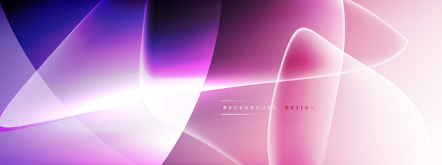 Vector abstract background - liquid bubble shapes on fluid gradient with shadows and light effects. Shiny design template for text