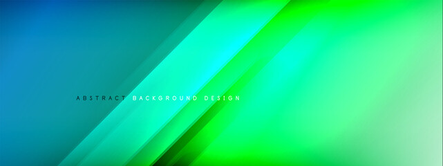 Naklejka premium Motion concept neon shiny lines on liquid color gradients abstract backgrounds. Dynamic shadows and lights templates for text