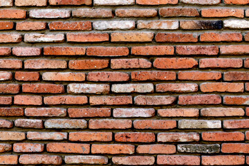 Old brick wall background. Red old brick wall background and texture.