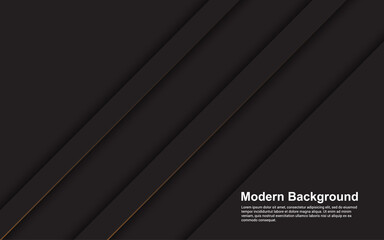 Fototapeta premium Illustration vector graphic of abstract background black color with brown line modern