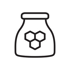 Honey jar icon vector illustration.