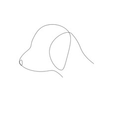 Dog on white background. Vector illustration