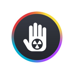 Fototapeta premium Radioactive Area - Push Button