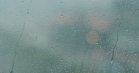 Rain on the glass window