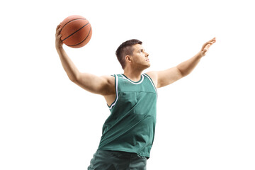Basketball player in action with a ball © Ljupco Smokovski