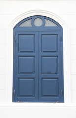 Fototapeta na wymiar blue window with white background