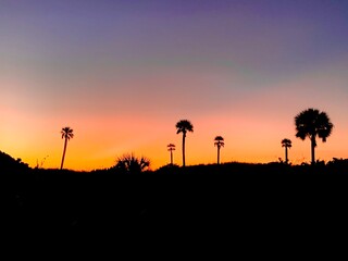 sunset in the mountains