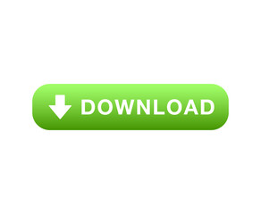 Green download button. Vector download button. 
