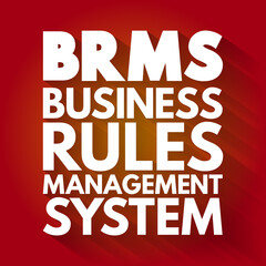 BRMS - Business Rules Management System acronym, concept background