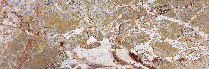 Panoramic brown marble stone background. Brown marble and quartz texture backdrop