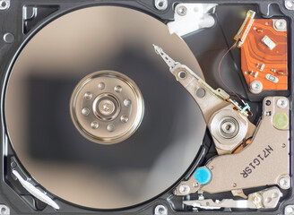 Equipment within the hard disk on computer