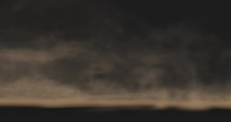 Cloud of sand dust on the ground, realistic simulation of brown smoke