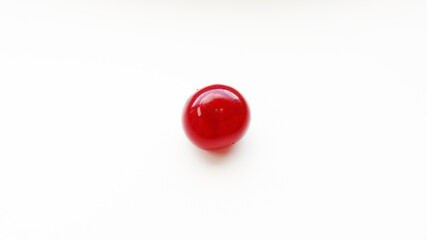 Burgundy cherry on a white background
