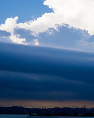 Unique sky clouds during sunset.