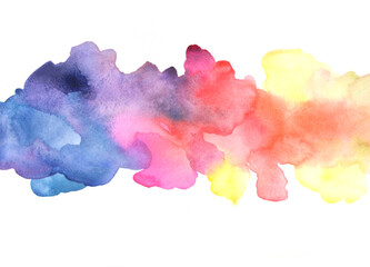 Abstract rainbow watercolor background