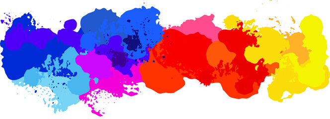 Abstract rainbow color splash isolated on white background. Vector illustration