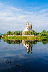 Obraz premium Church of the Exaltation of the Holy Cross, Almaty, Kazakhstan, Central Asia