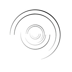 Lines in Circle Form . Spiral Vector Illustration .Technology round Logo . Design element . Abstract Geometric shape . Striped border frame for image