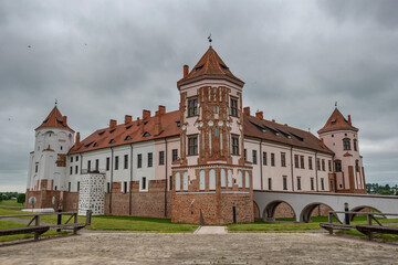 Fototapeta na wymiar Mir Castle Complex exterior. UNESCO World Heritage site in Belarus