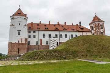 Mir Castle Complex exterior. UNESCO World Heritage site in Belarus