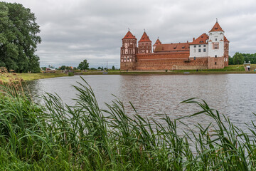 The Mir Castle Complex exterior. UNESCO World Heritage site in Belarus