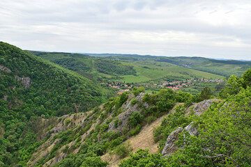 Fototapeta na wymiar View of the mountains of Lazberc in Hungary