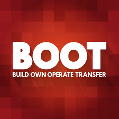 BOOT - Build Own Operate Transfer acronym, concept background
