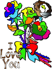 cartoon illustration of a flower 