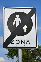 End of the residential area traffic sign