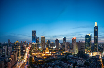 city skyline in shanghai china