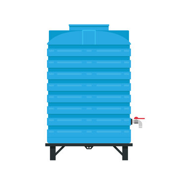 Water tank vector. tap. wallpaper. free space for text.