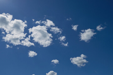 Blue sky background with clouds