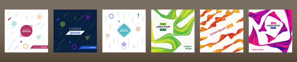 Cover Designs for Annual Report, Brochures, Flyers, Presentations, Leaflet, Magazine. Set of abstract creative modern templates.