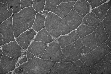 Old cracked asphalt surface. Background or texture.