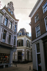 Fototapeta na wymiar Deventer, Netherlands - July 11 2020: The ancient city center of Deventer, The Netherlands