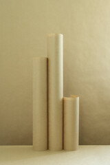 Diagram from rolls of wrapping paper.
