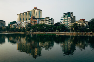 Fototapeta na wymiar Thụy Khuê - Lake in the capital of Vietnam