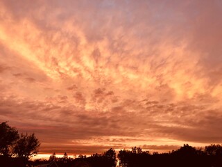 sunset in the sky