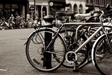 Obraz premium Cycles in oxford Street