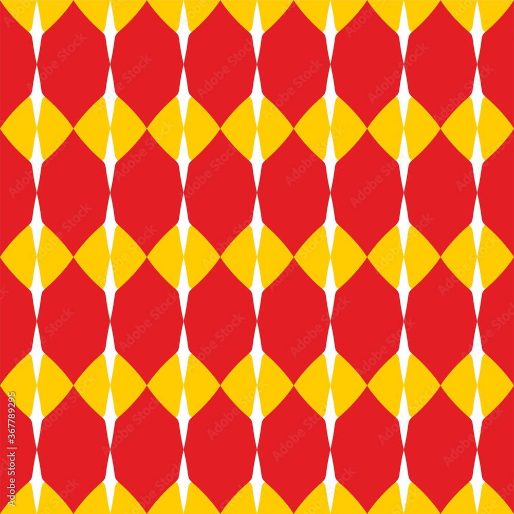 Poster tile red, yellow and white vector pattern or website background